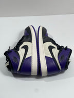 USED SIZE 6.5 YOUTH - AIR JORDAN 1 RETRO HIGH OG "COURT PURPLE" 2018