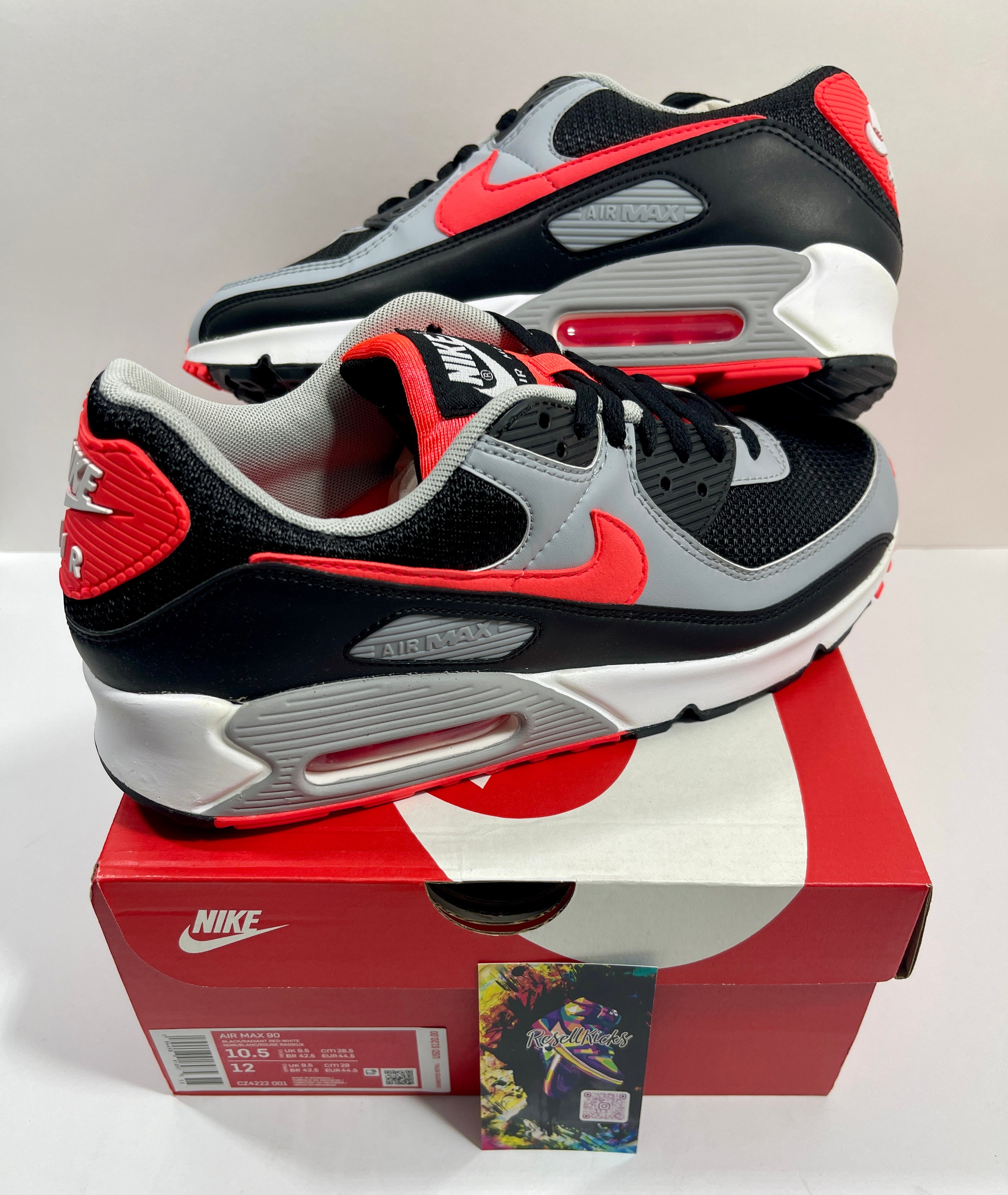 NEW SIZE 10.5 MENS - NIKE AIR MAX 90 "RADIANT RED" 2020