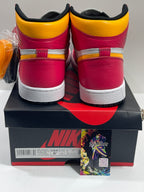 NEW SIZE 9.5 MENS - AIR JORDAN 1 RETRO HIGH OG "LIGHT FUSION RED" 2021