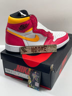 NEW SIZE 9.5 MENS - AIR JORDAN 1 RETRO HIGH OG "LIGHT FUSION RED" 2021
