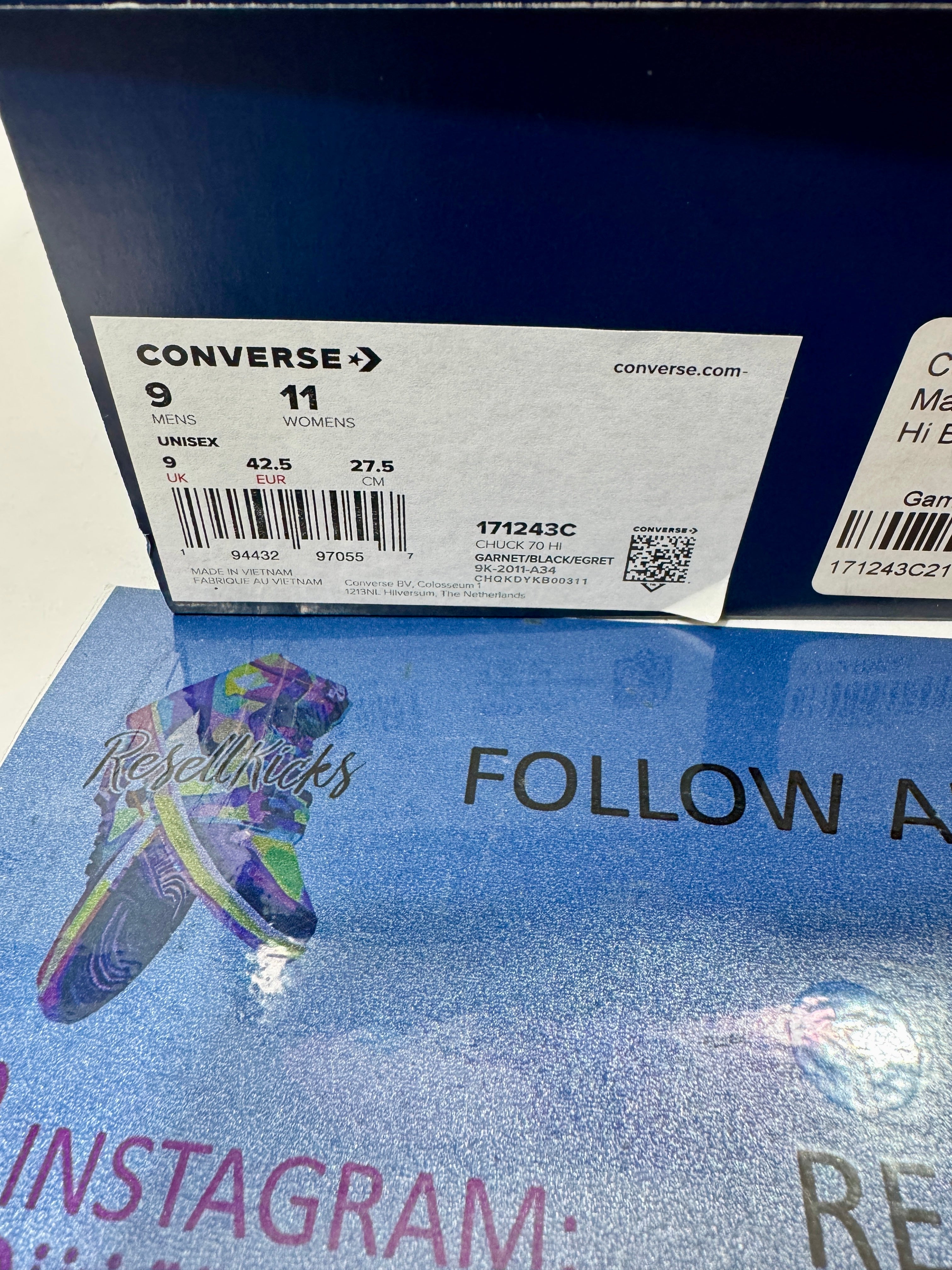 NEW SIZE 9 MENS - CONVERSE CHINATOWN MARKET X CHUCK 70 HIGH "BULLS CHAMPIONSHIP JACKET"