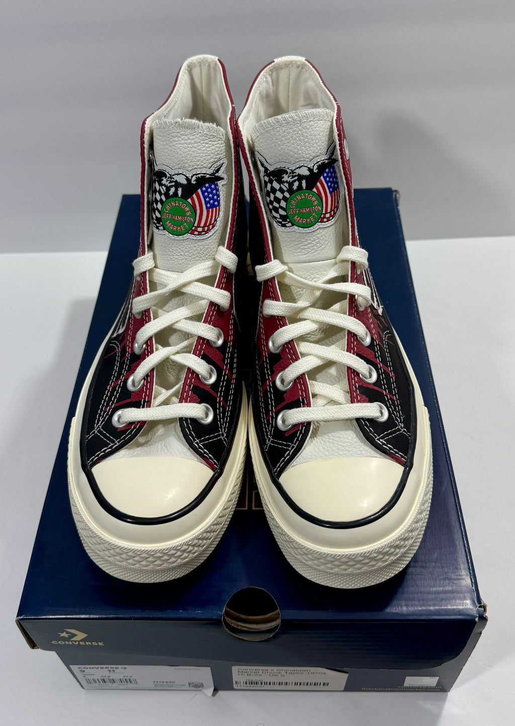 NEW SIZE 9 MENS - CONVERSE CHINATOWN MARKET X CHUCK 70 HIGH "BULLS CHAMPIONSHIP JACKET"