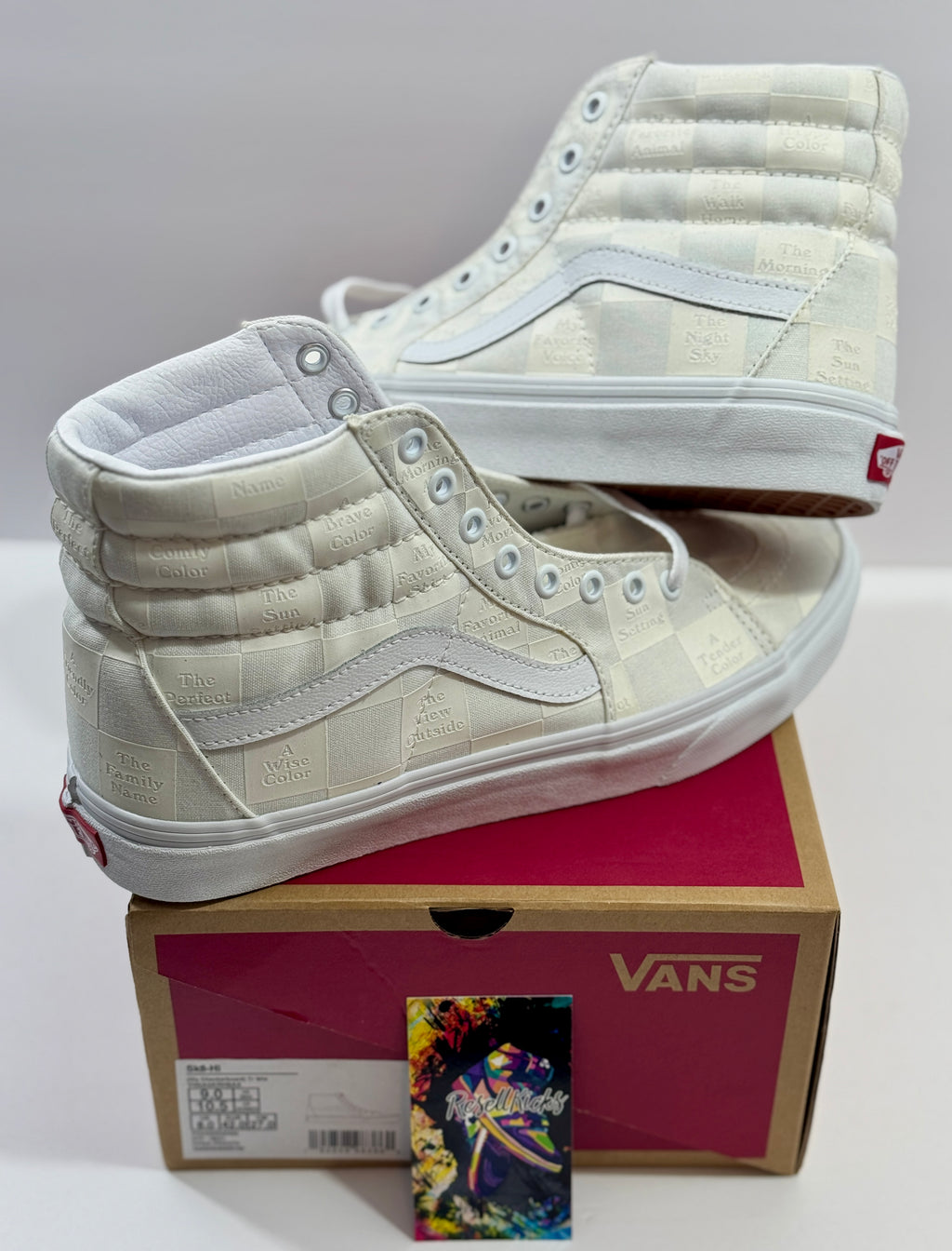 NEW SIZE 9 MENS - VANS SK8-HI "DIY CHECKERBOARD" 2022
