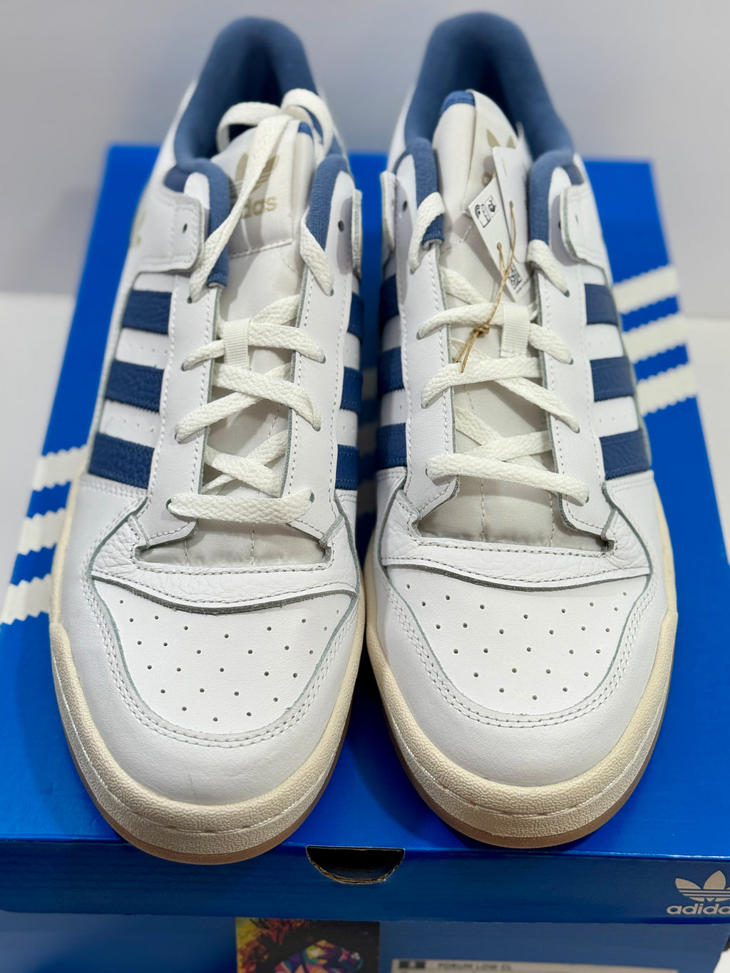 NEW SIZE 14 MENS - ADIDAS FORUM LOW CL "WHITE CREW BLUE GUM" 2024