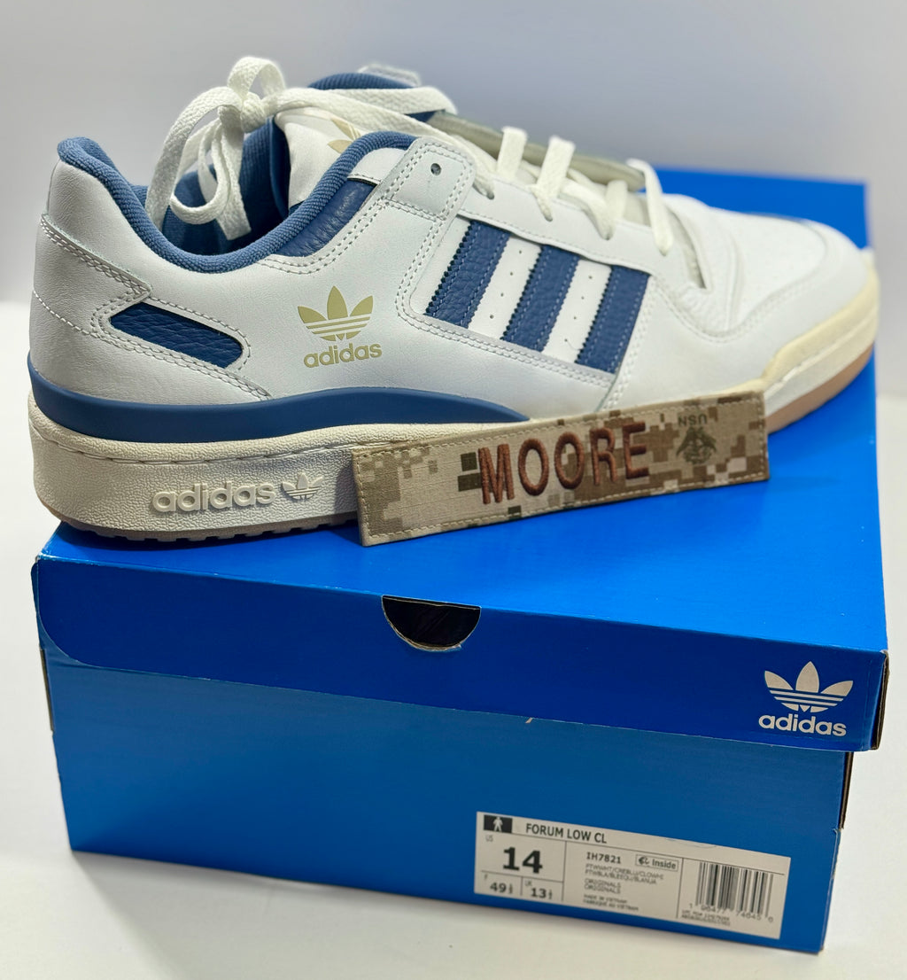NEW SIZE 14 MENS - ADIDAS FORUM LOW CL "WHITE CREW BLUE GUM" 2024