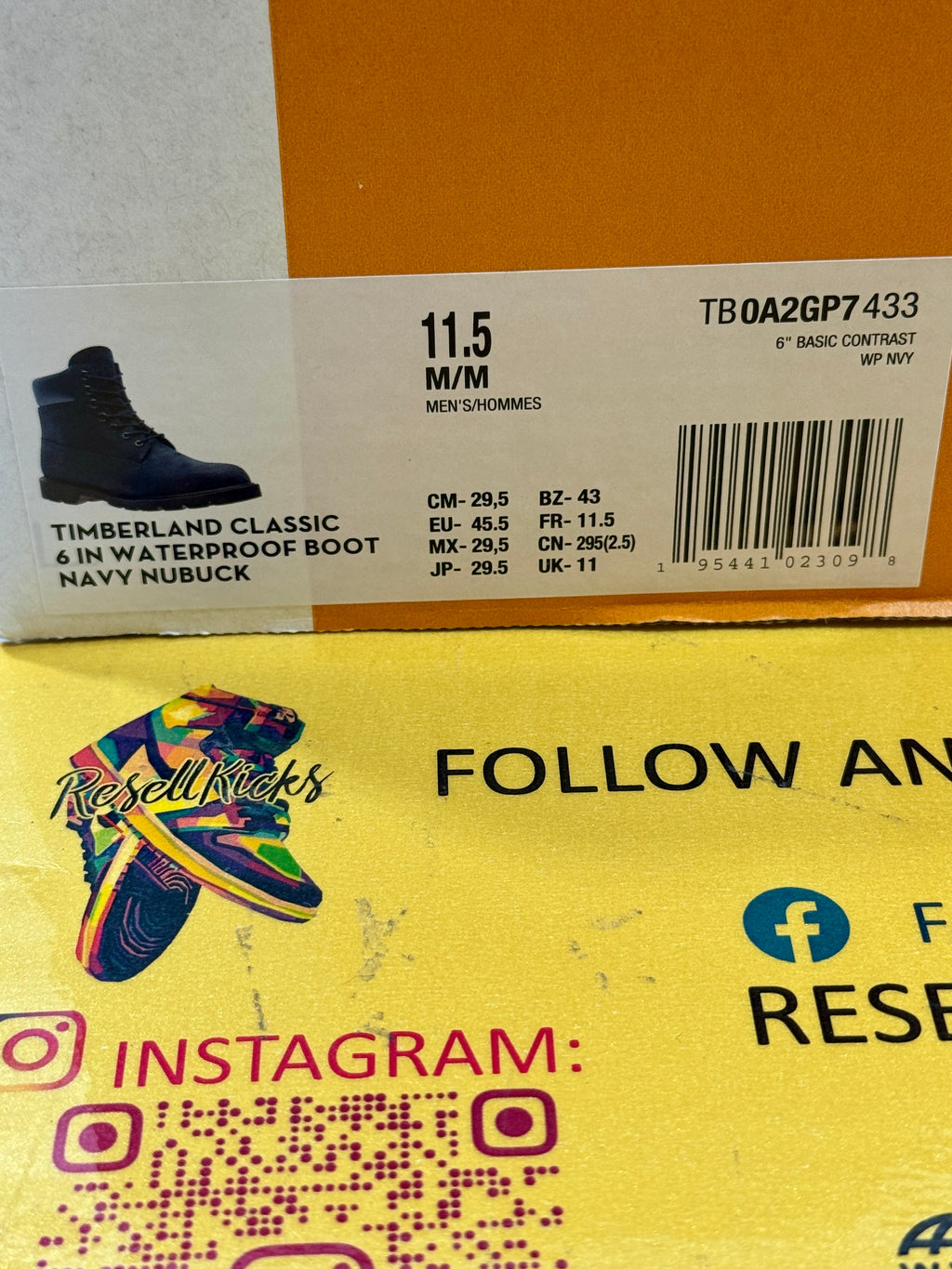 NEW SIZE 11.5 MENS - TIMBERLAND CLASSIC PREMIUM 6" WATERPROOF BOOT NAVY NUBUCK