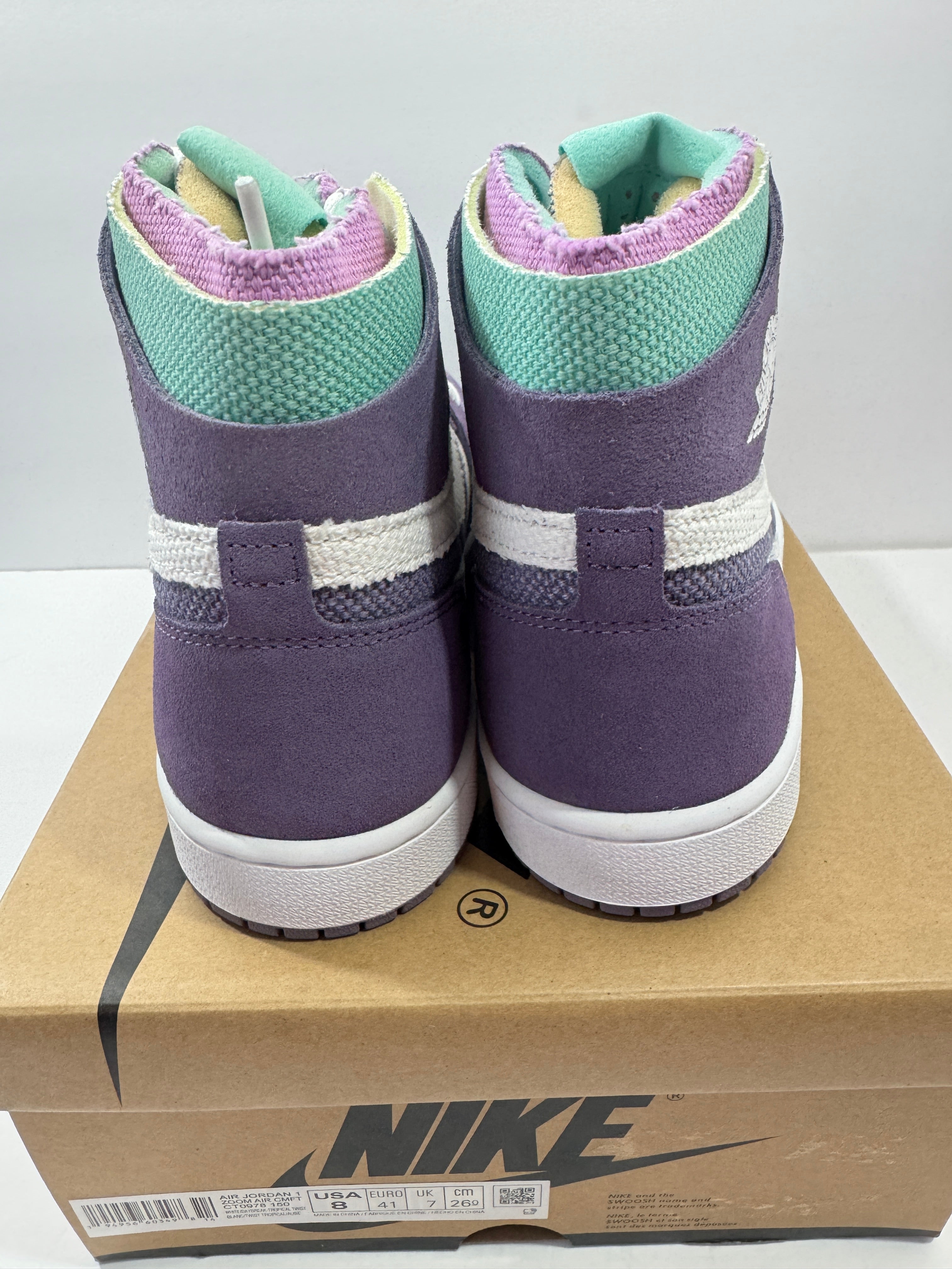 NEW SIZE 8 MENS - AIR JORDAN 1 ZOOM CMFT "TROPICAL TWIST" 2021