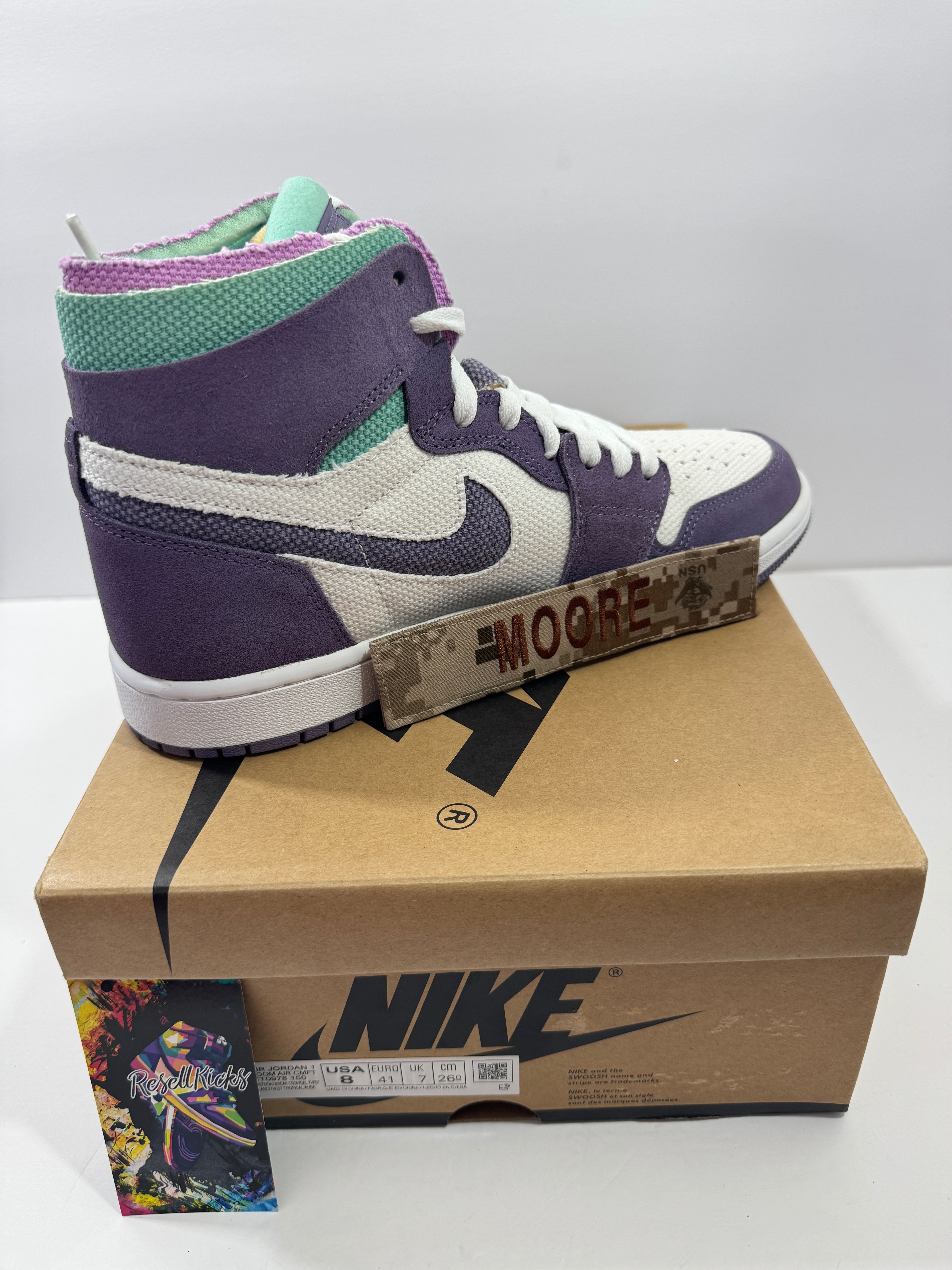 NEW SIZE 8 MENS - AIR JORDAN 1 ZOOM CMFT "TROPICAL TWIST" 2021